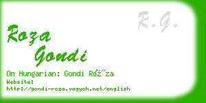 roza gondi business card